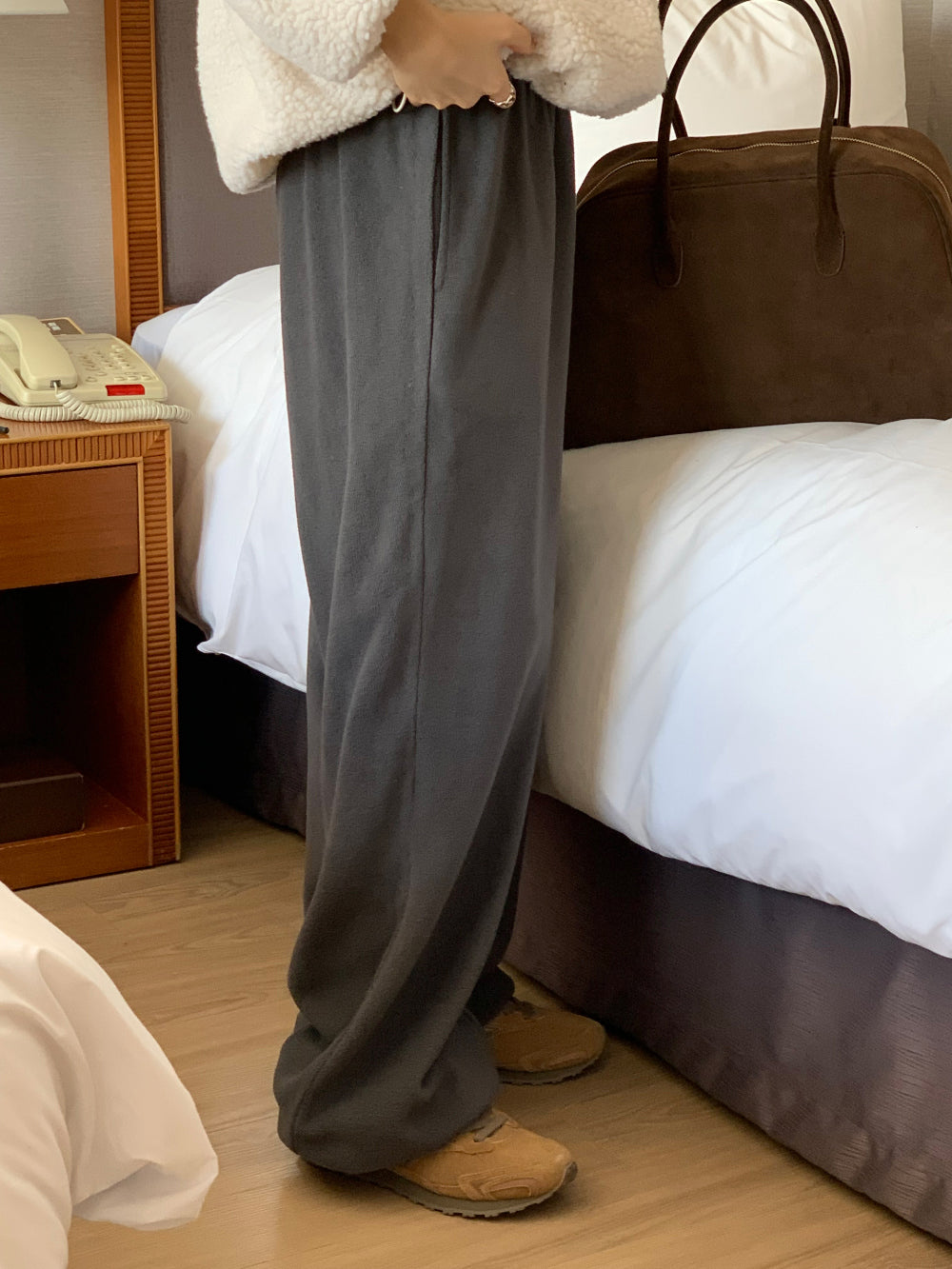 mix fleece pants-4col