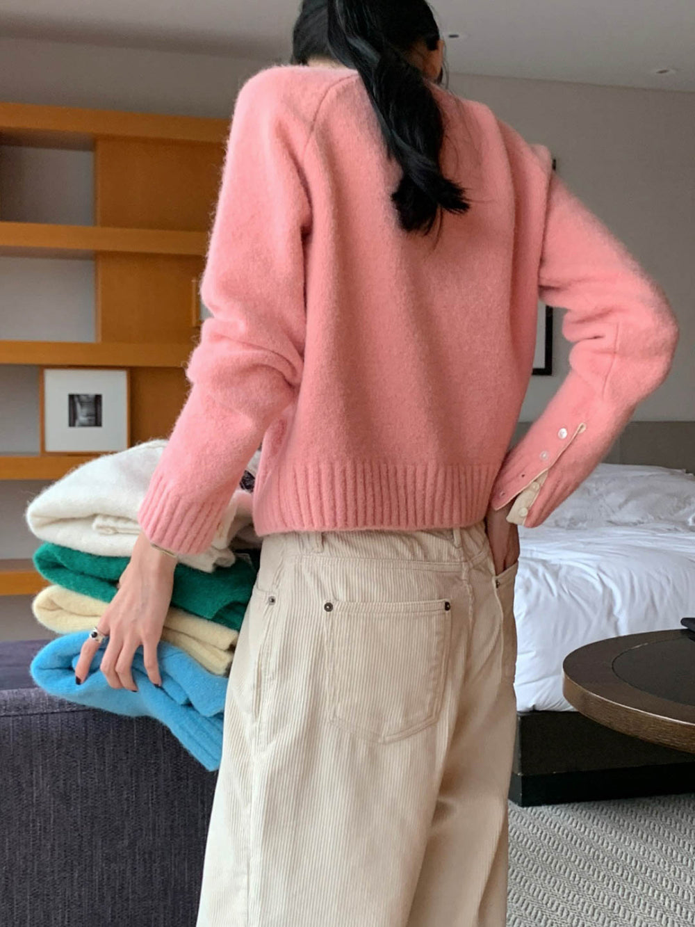 mid alpaca cardigan-5col