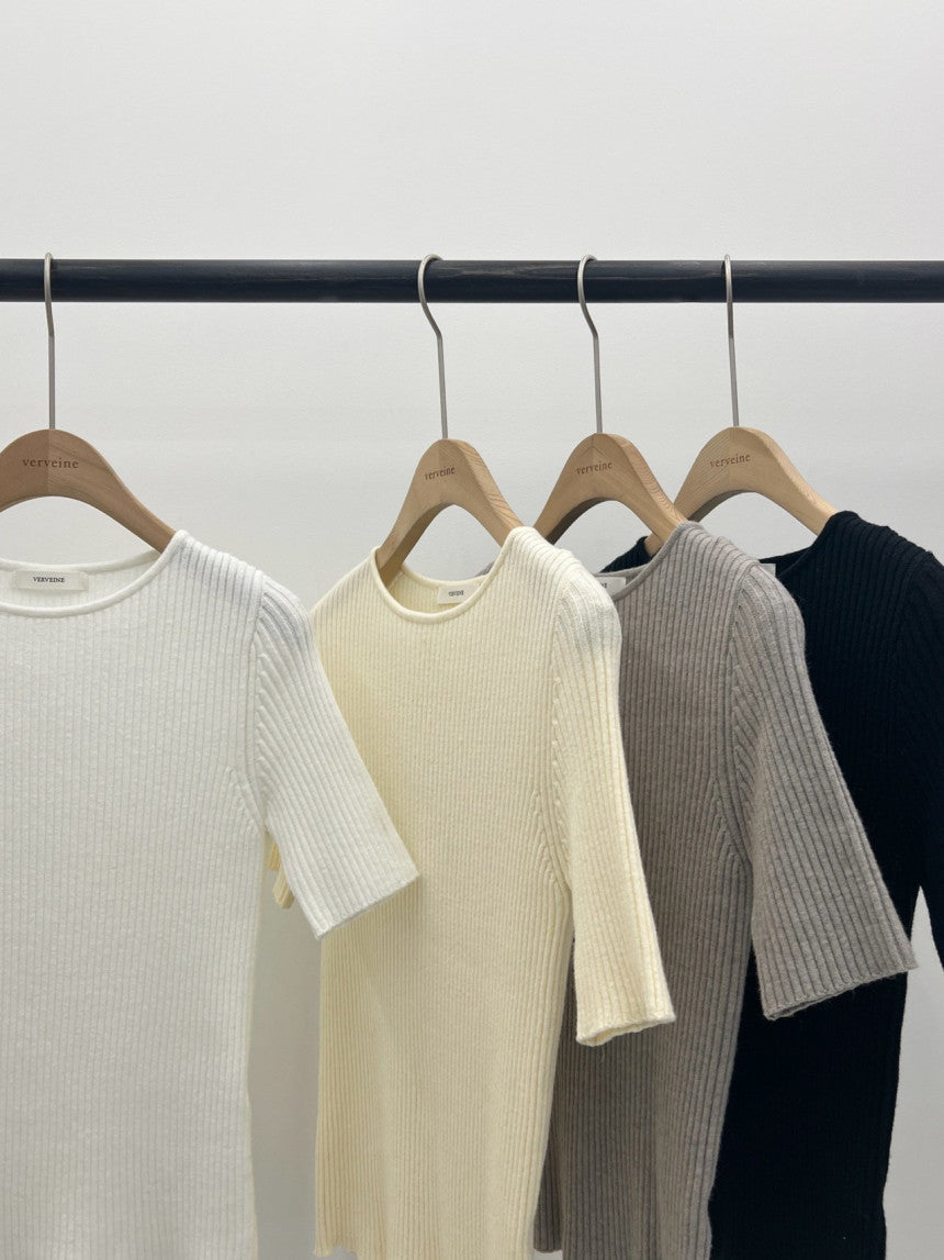 Louis rib half knit-4col