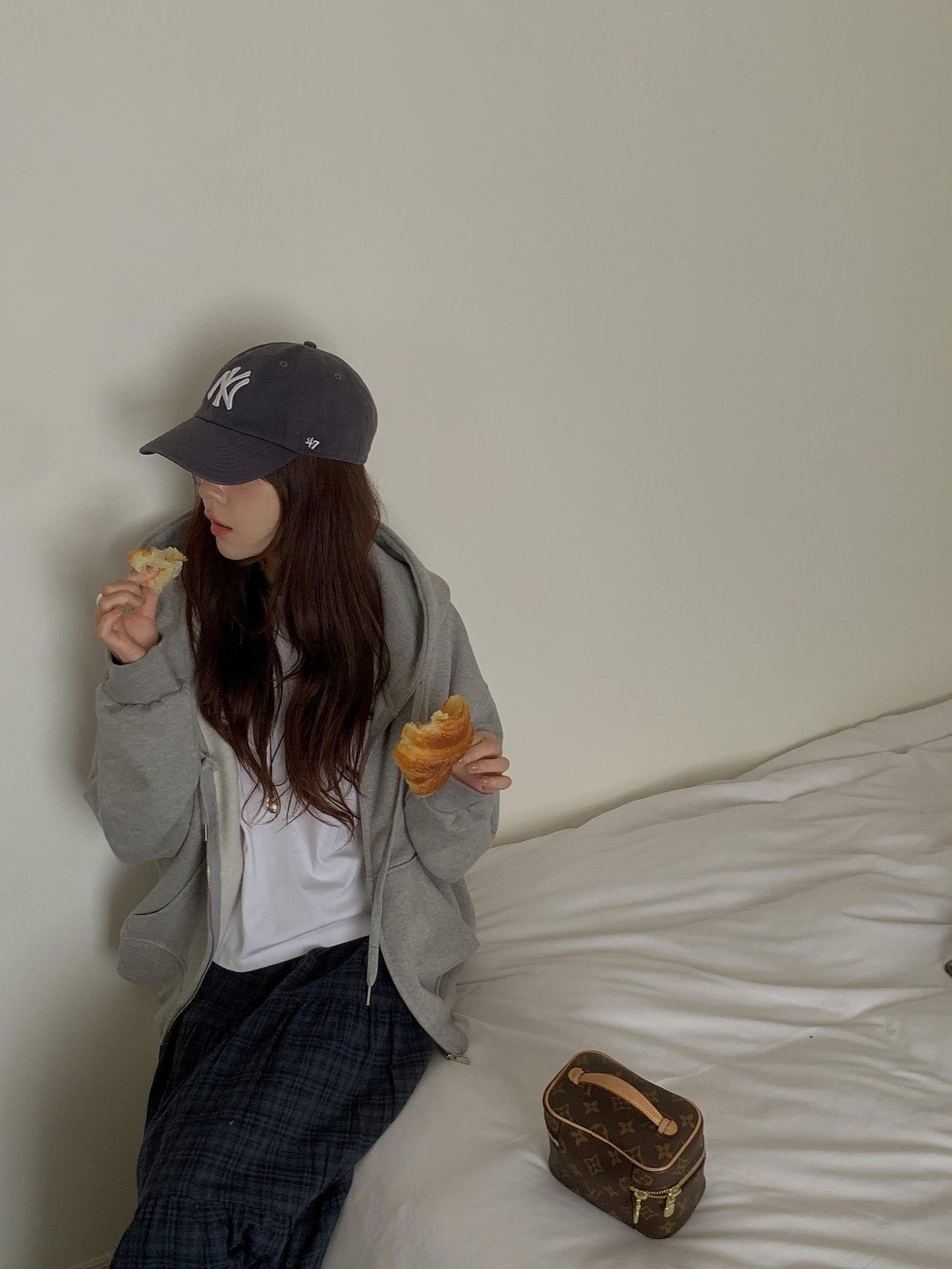 Essential gimo hood zip-up&pants&skirt-3col