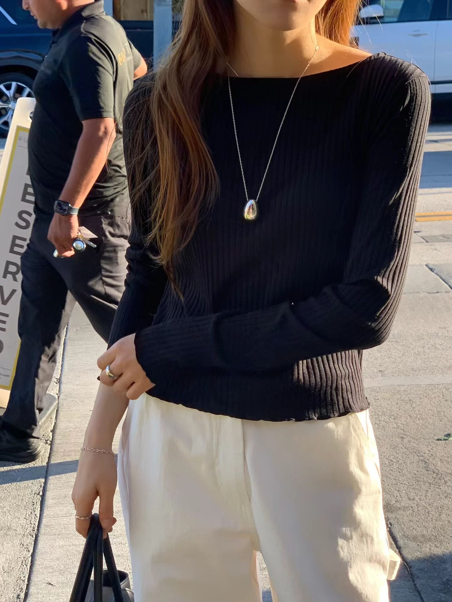 Ounce claire rib T-2col