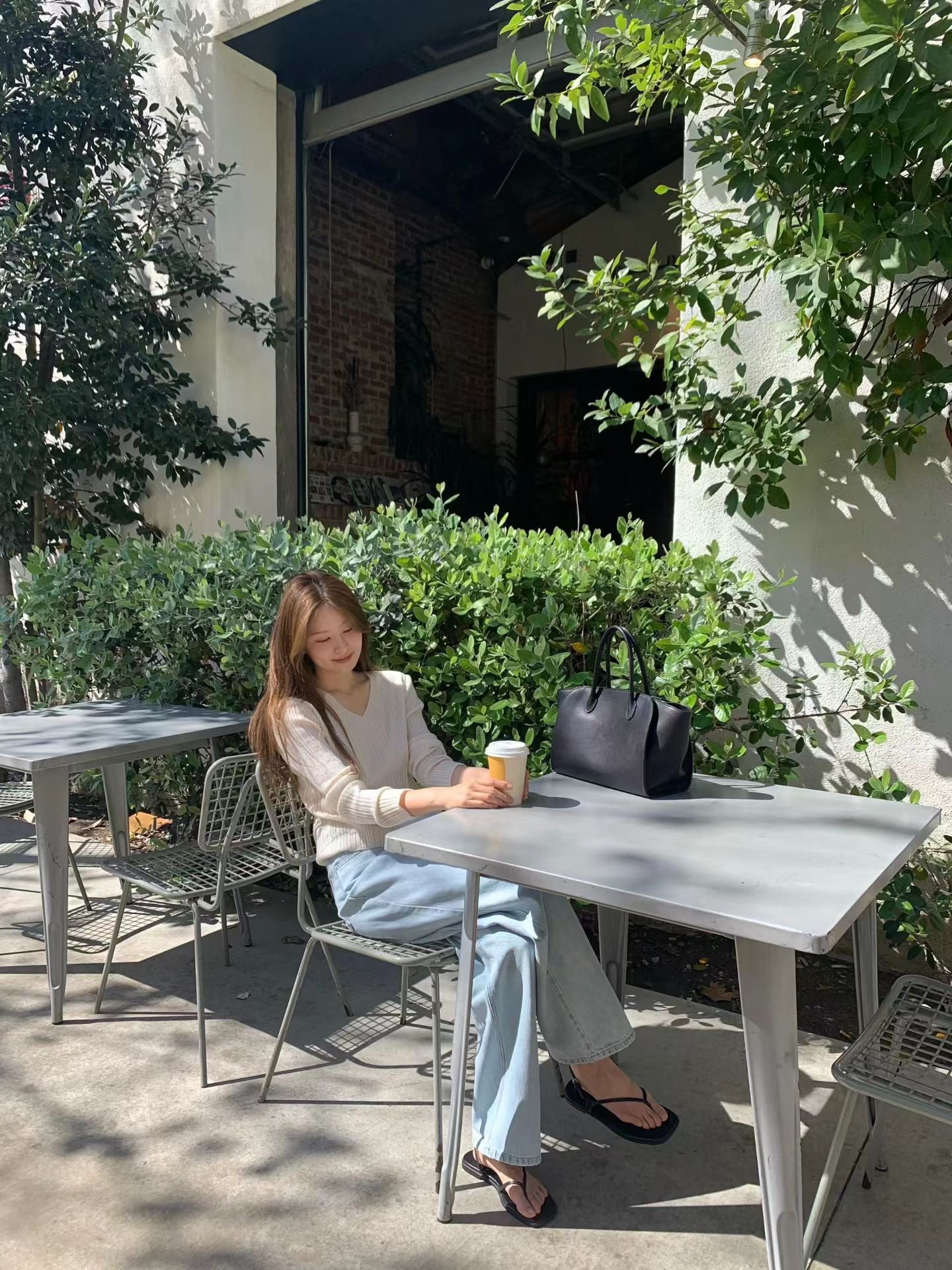 Ounce v neck rib knit-3col