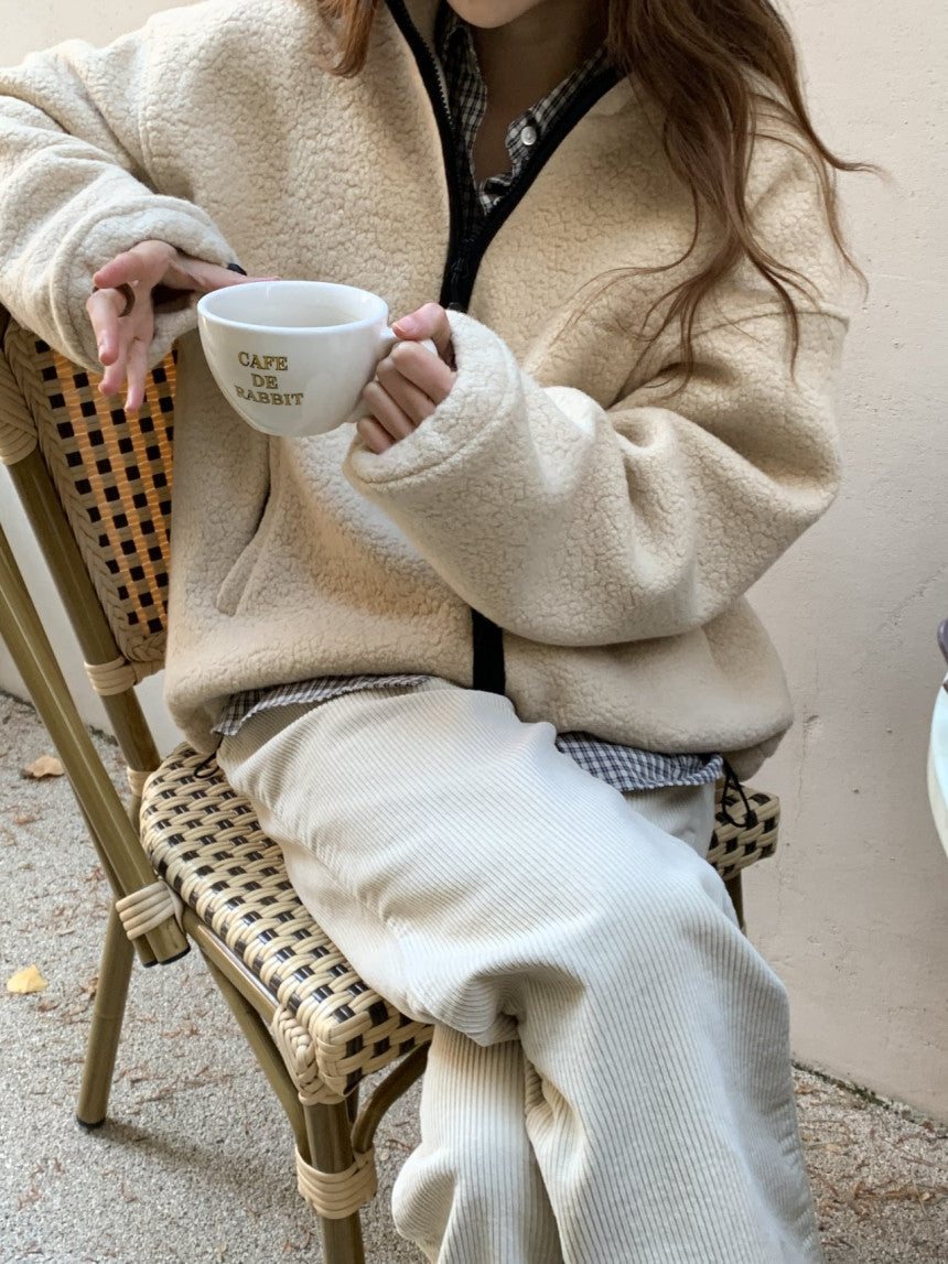 Cris fine wool dumble zip up jumper-3col