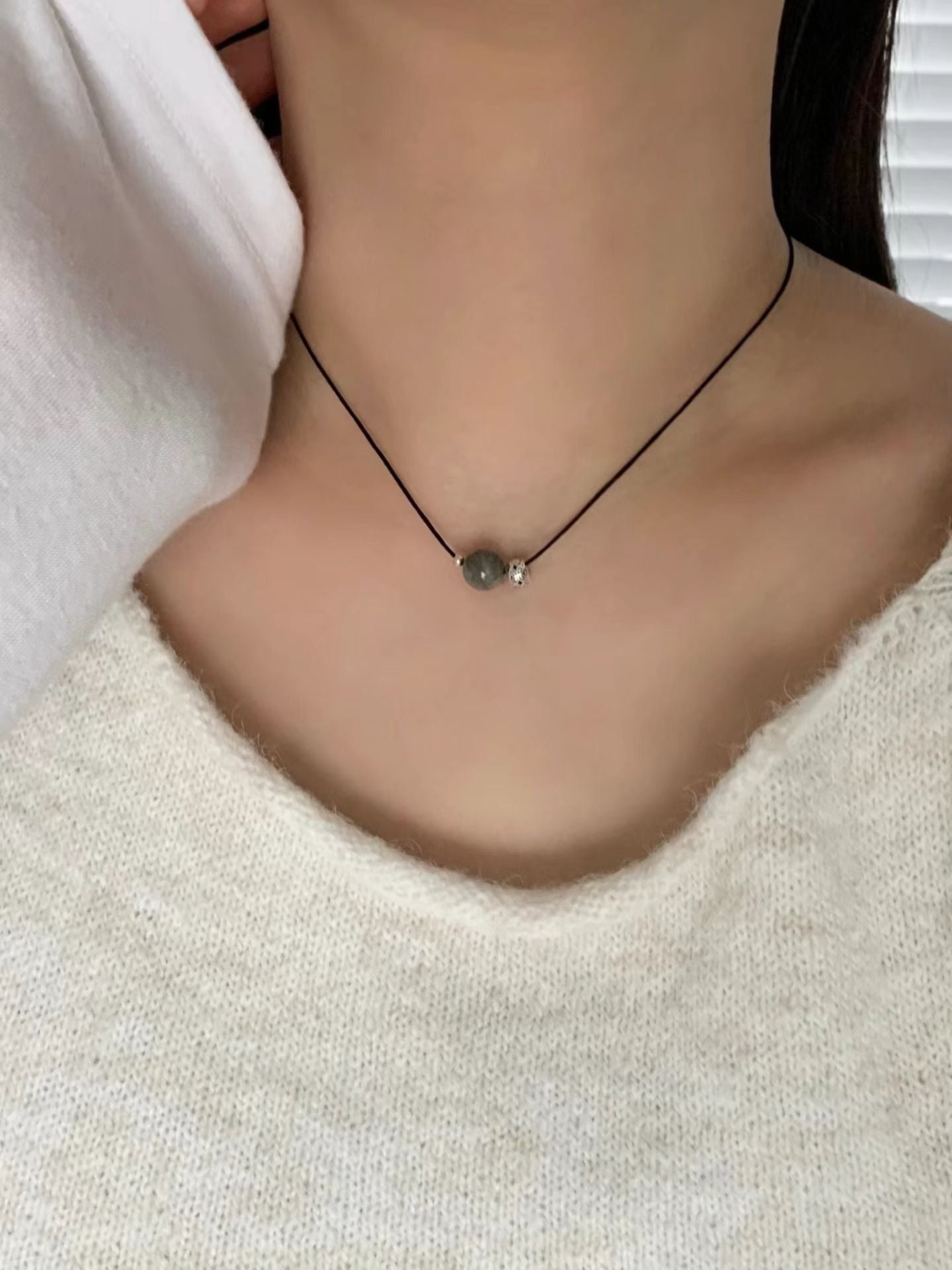 Vintage Silver Ball Labrador Necklace