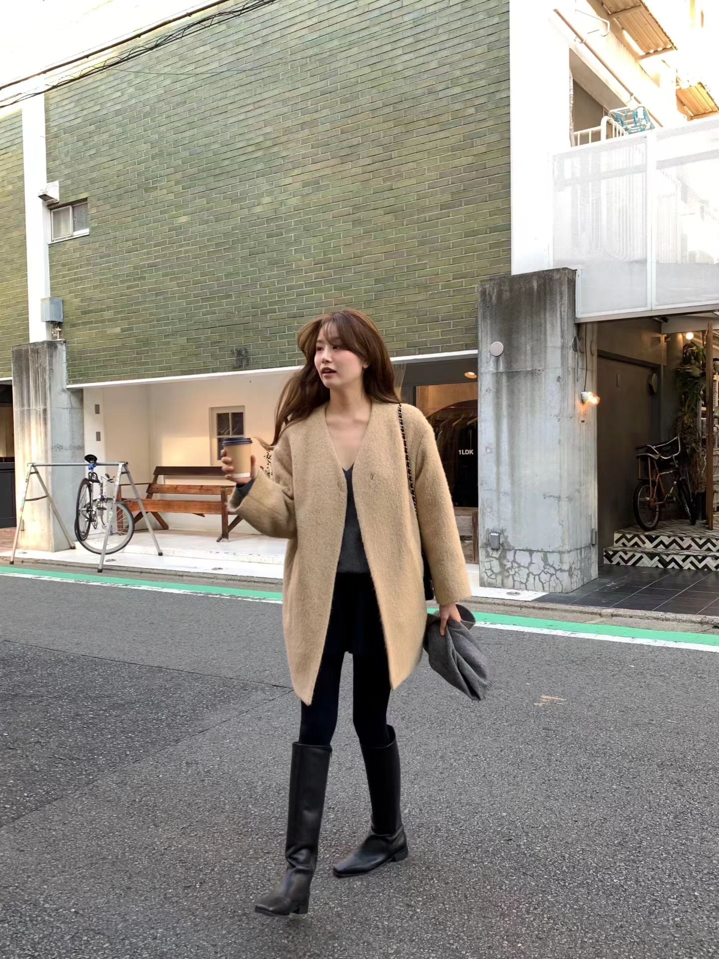 Ounce sander alpaca half coat-2col