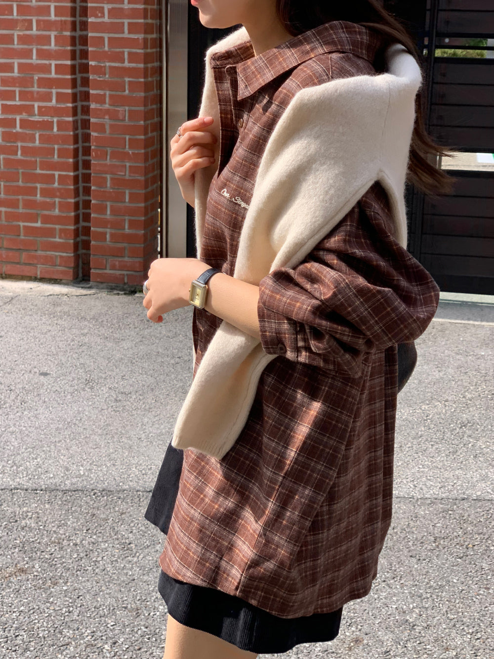 Boston check shirt-2col