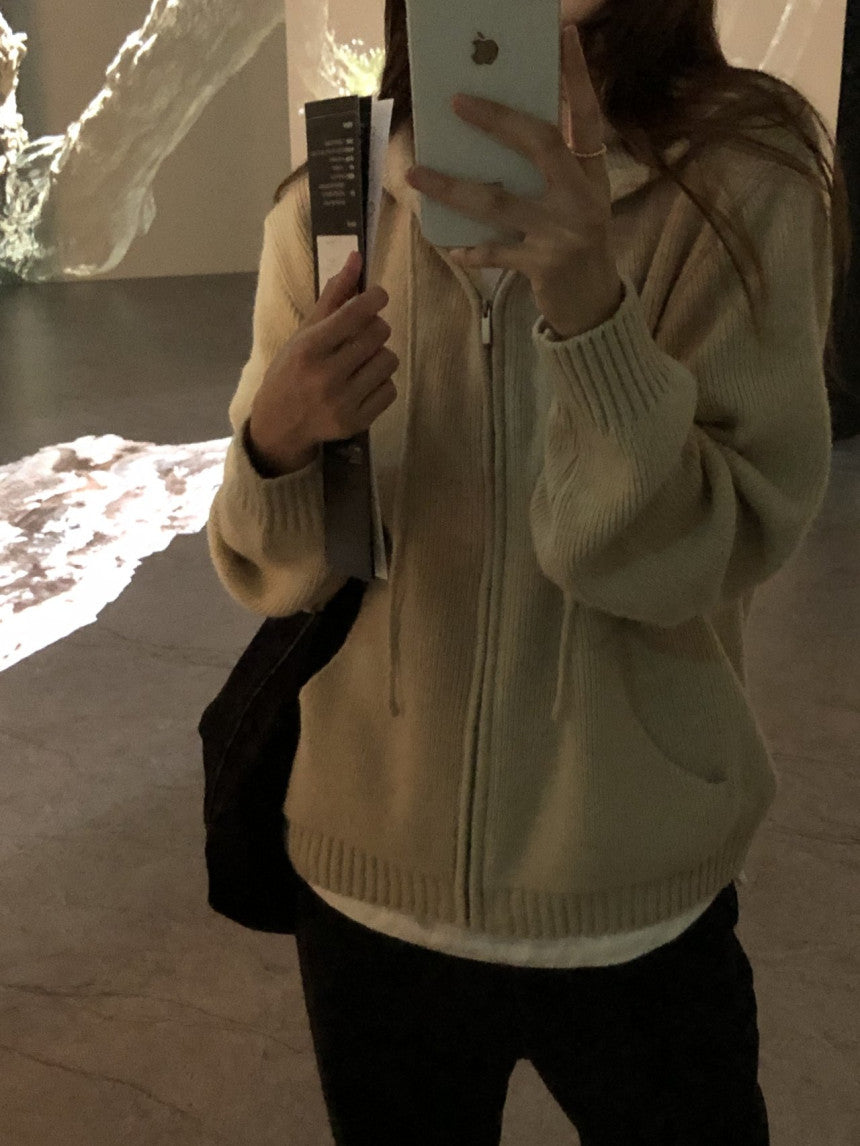Chappelle hoodie zip up cardigan-3col