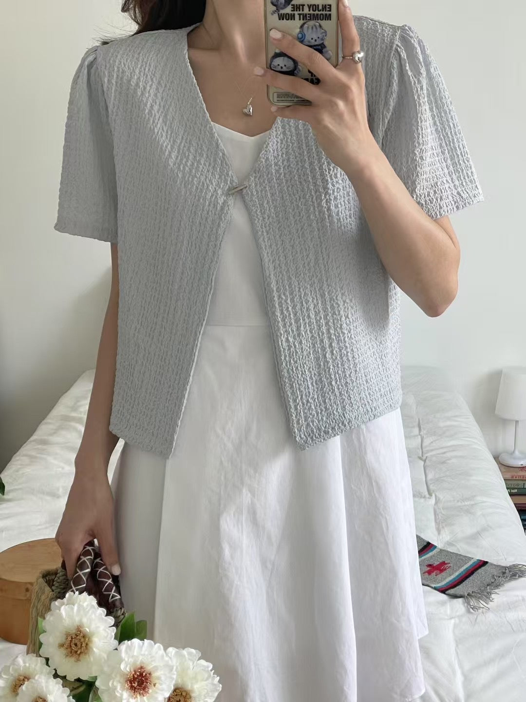 Twi bubble cardigan-4col