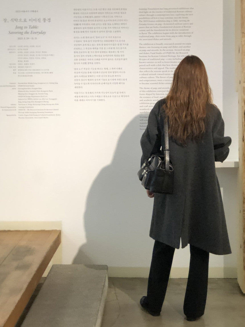 Luce wool twill melange coat-2col