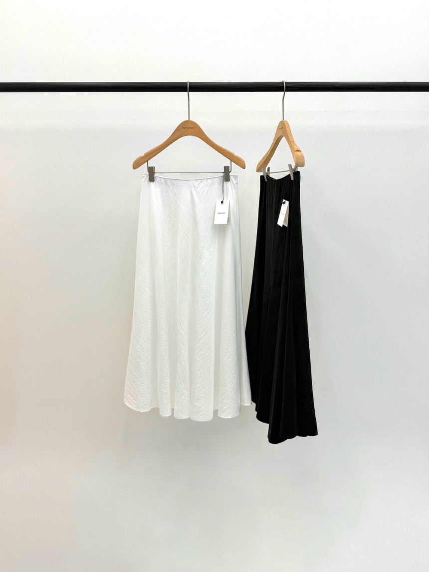 Rosy banding flare skirt-2col