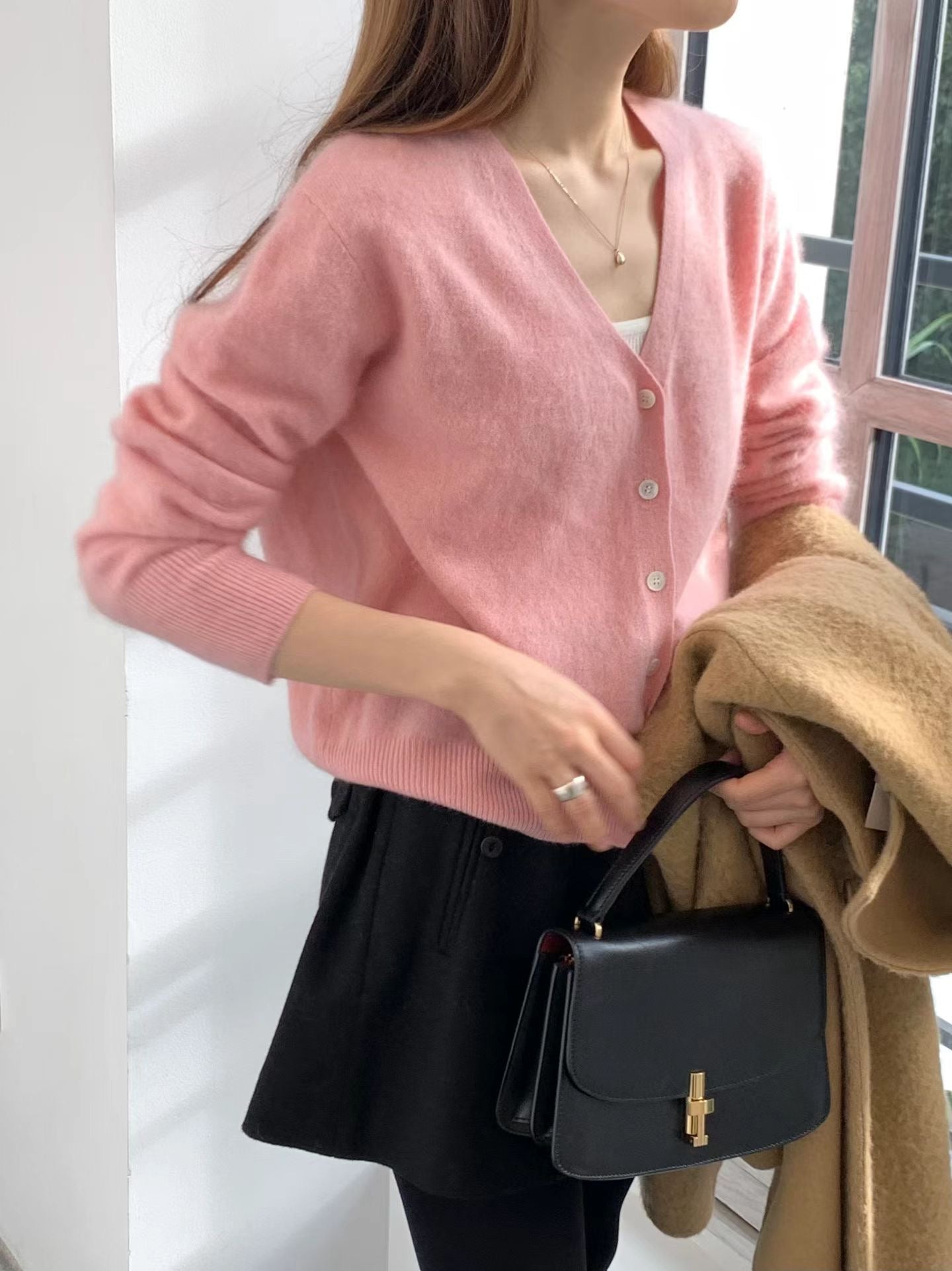 Ounce cash brush cardigan-4col