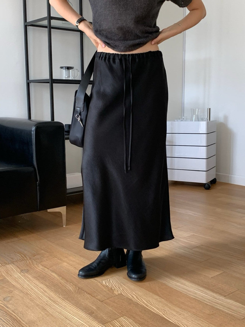 Cello satin skirt-3col/ショート丈あり