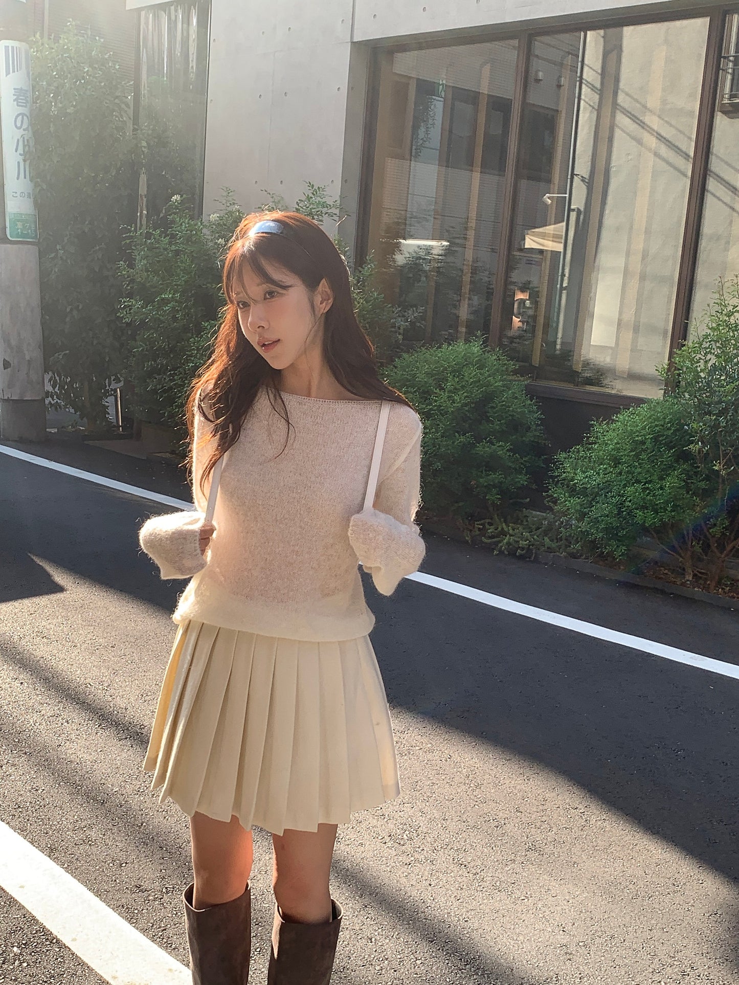 classic wool skirt-3col