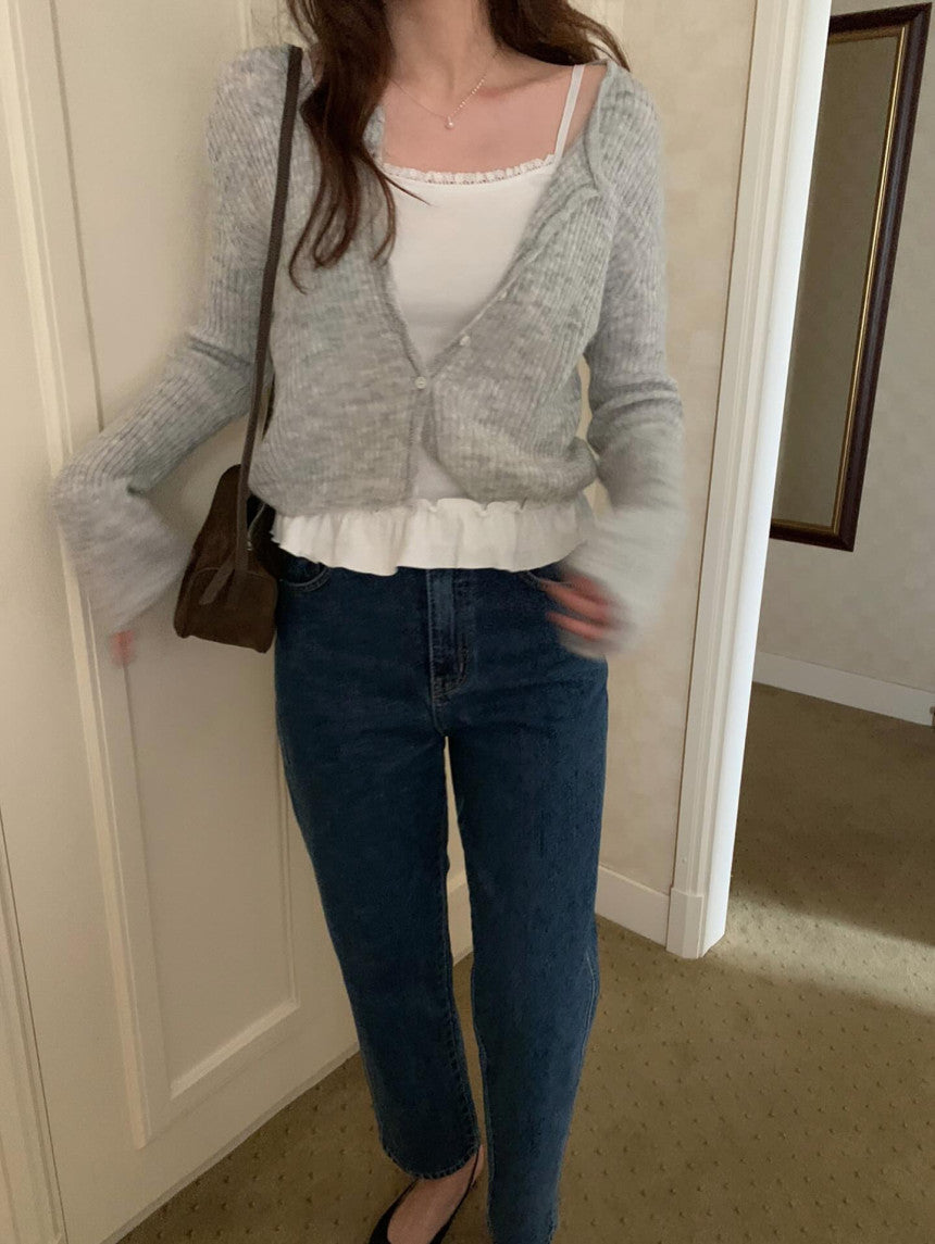 Raul rib cardigan-3col