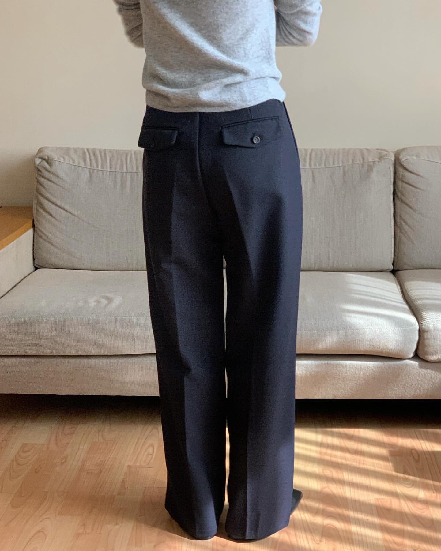 Flow two pintuck slacks-3col