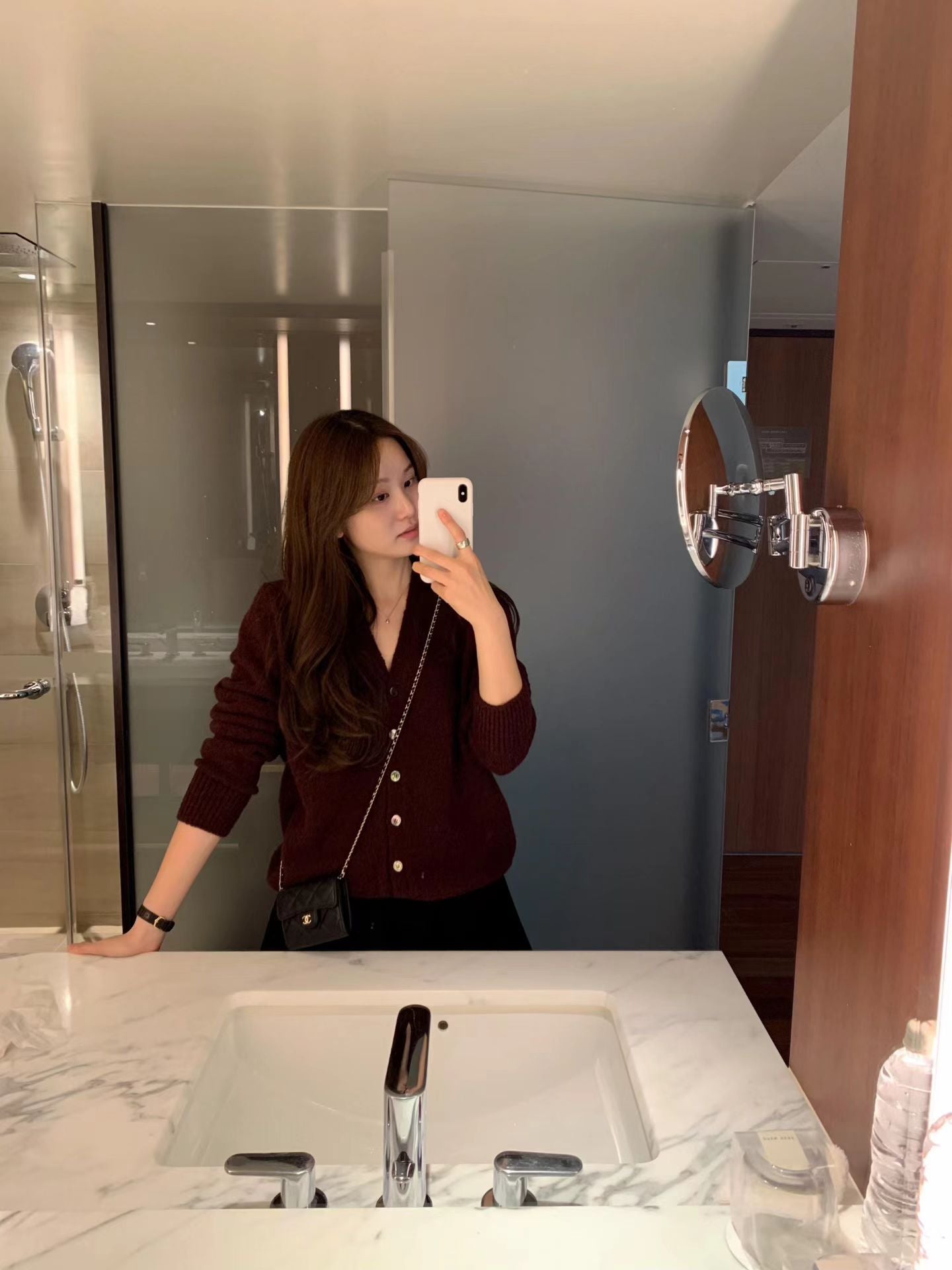 Ounce bokashi wool boucle cardigan-2col