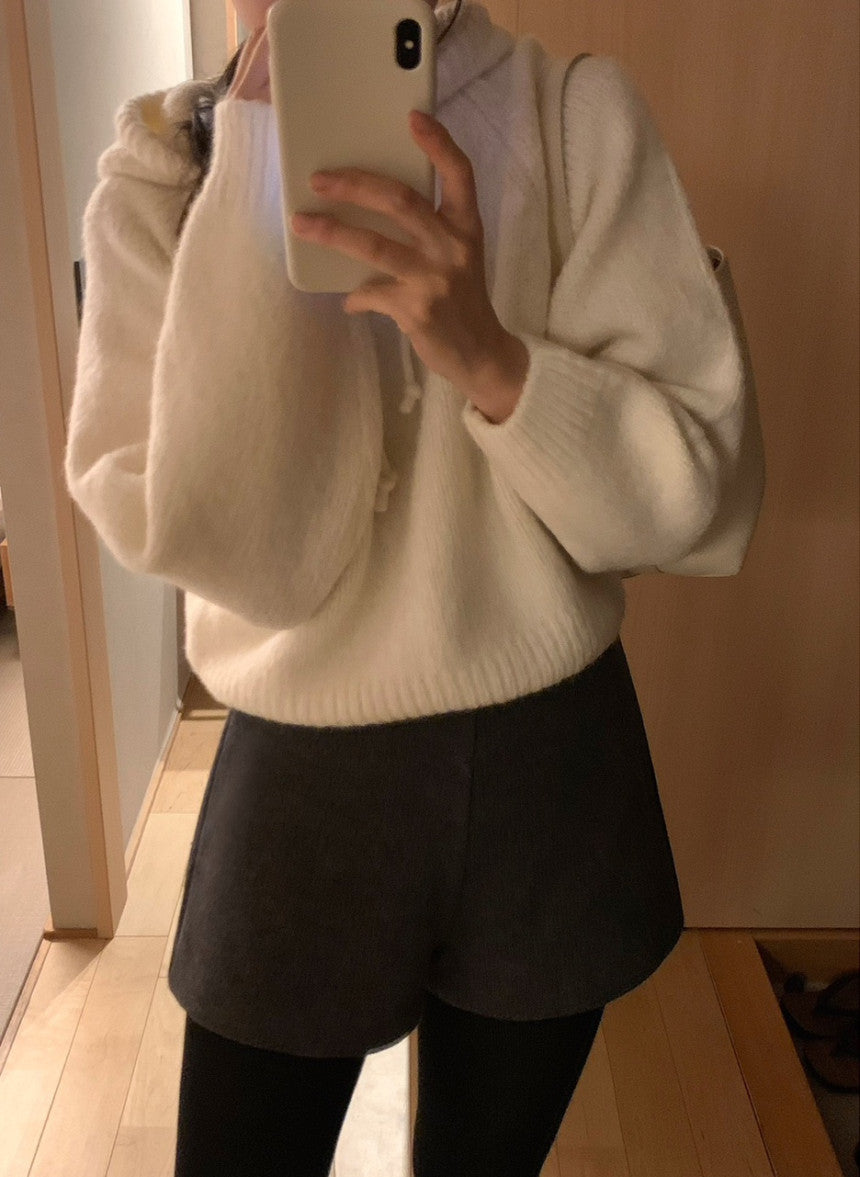 liter momo alpaca hood knit-2col