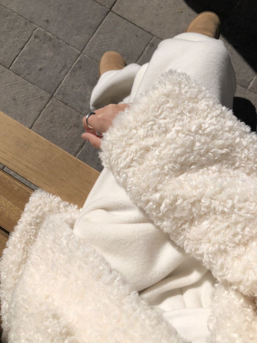 Ales reversible fur shearling jacket-2col