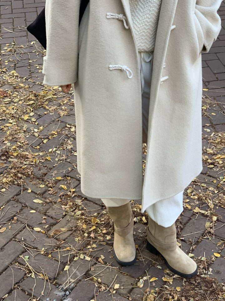 Barnet hood duffle handmade coat-2col