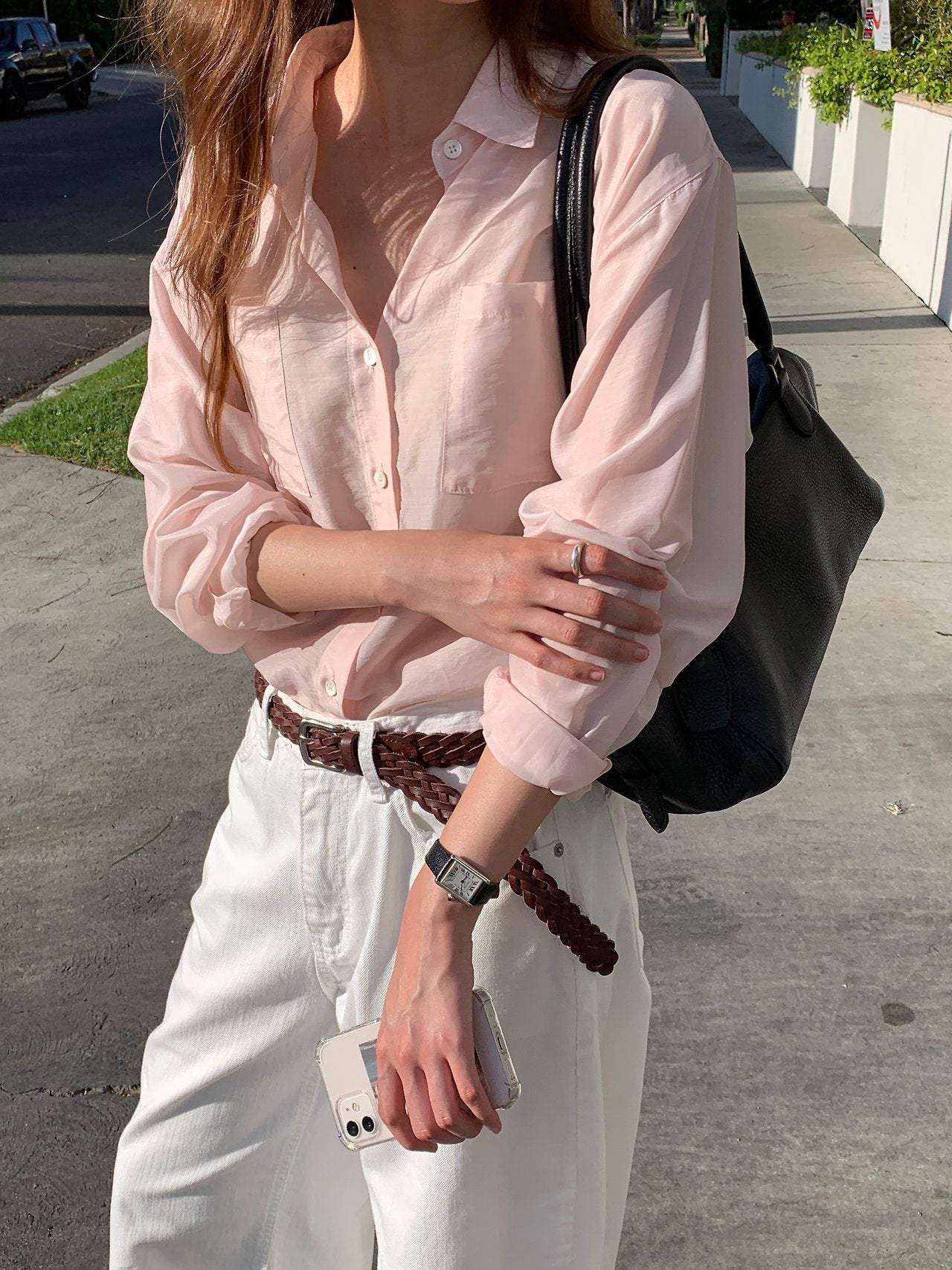 Caren lyocell two-pocket shirt-4col
