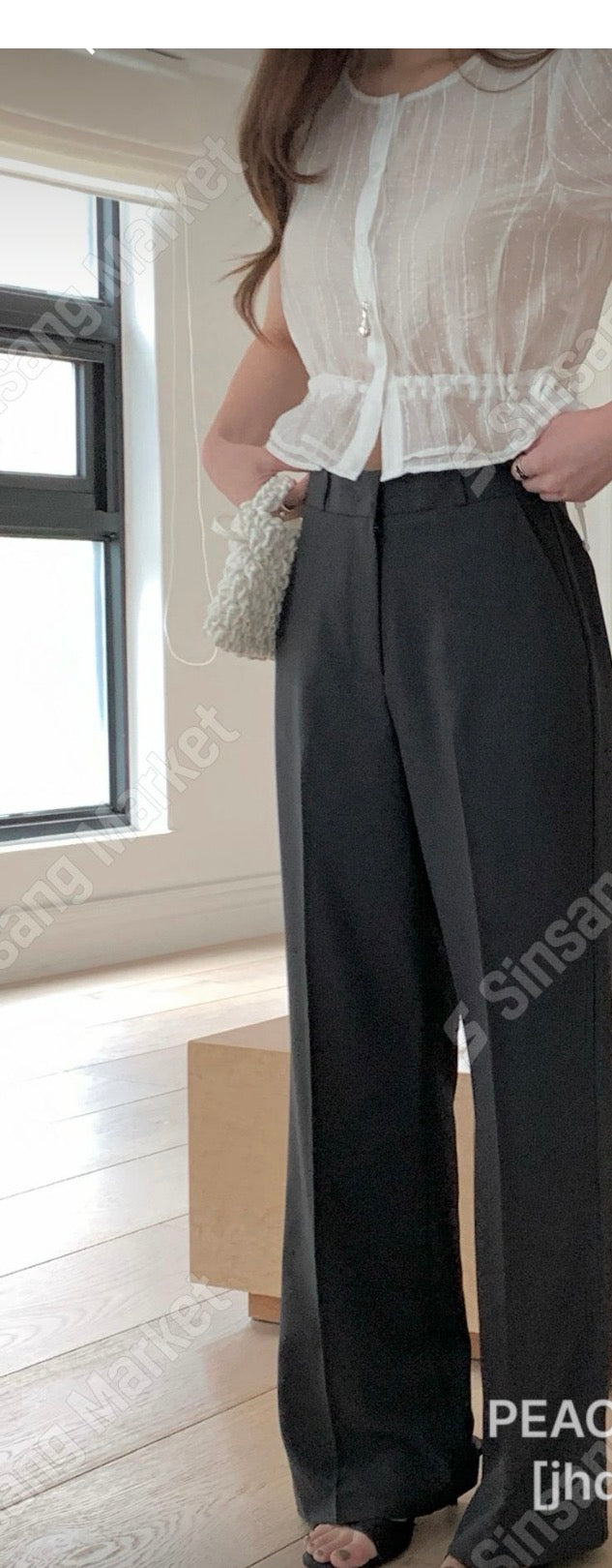 wide bootcut slacks-3col/ショート丈あり