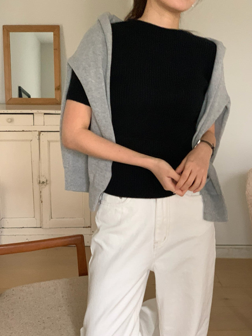 Louis rib half knit-4col