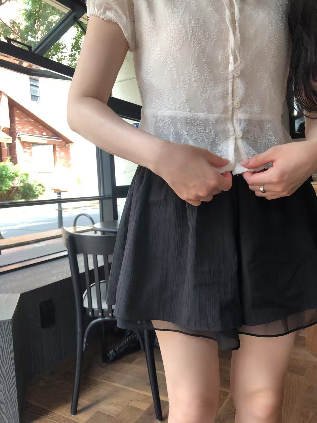 black即納 acacia blouse-2col