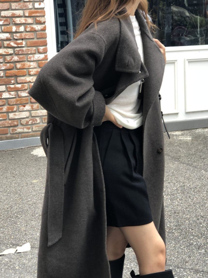 Noel high neck handmade coat-2col