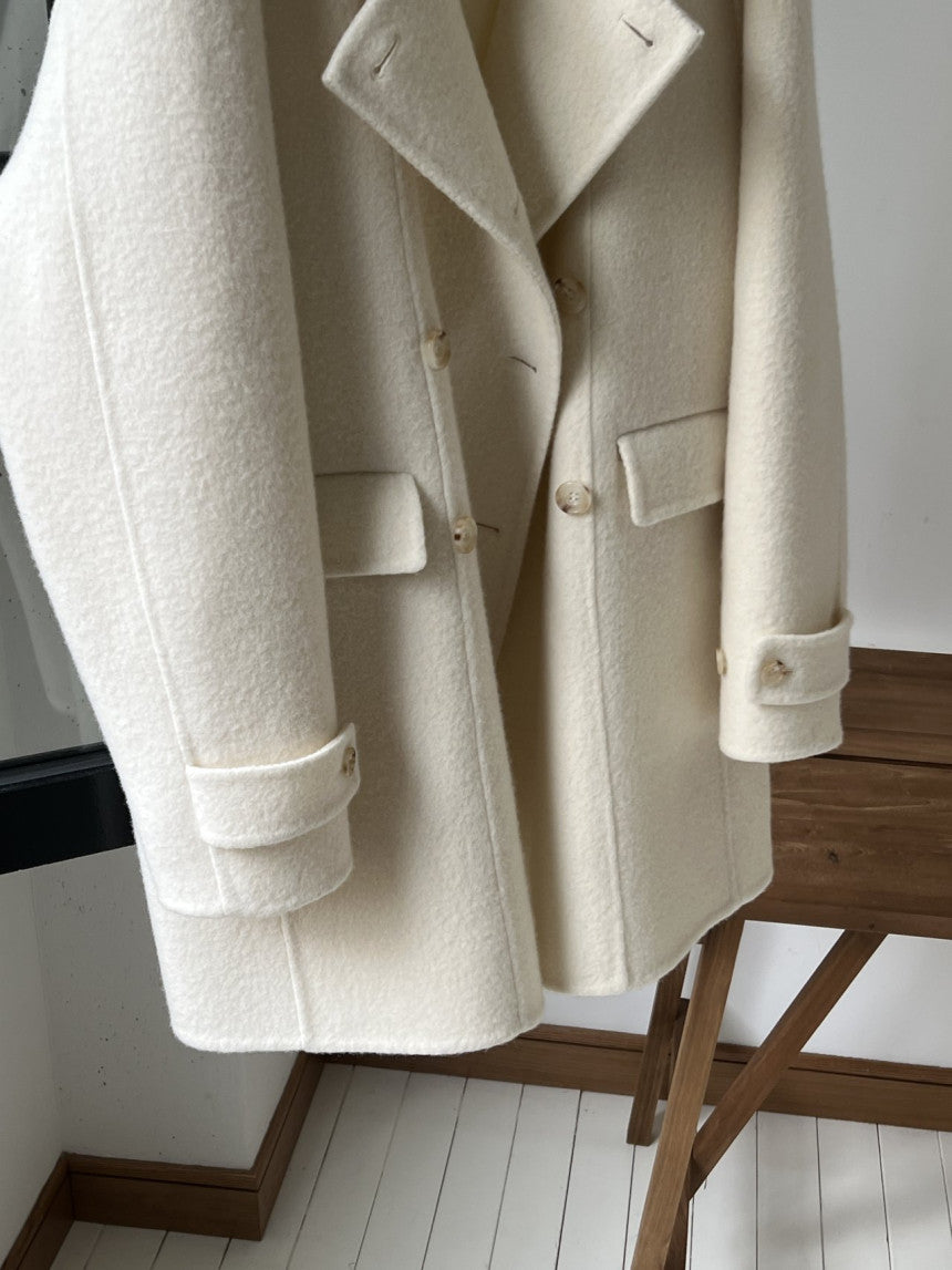 Ellen double handmade coat-2col