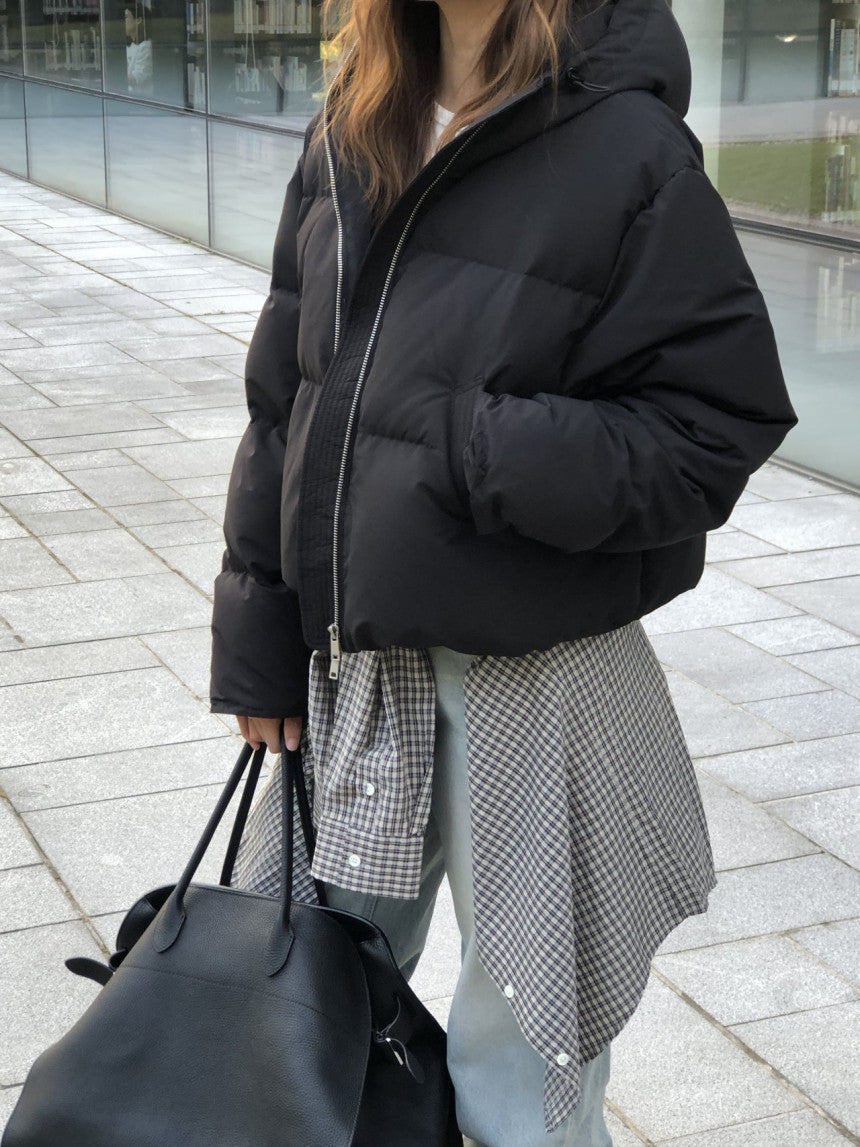 Noa hood duck down padding-3col