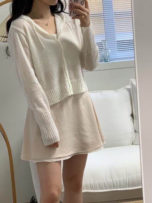 Park hood cardigan-3col