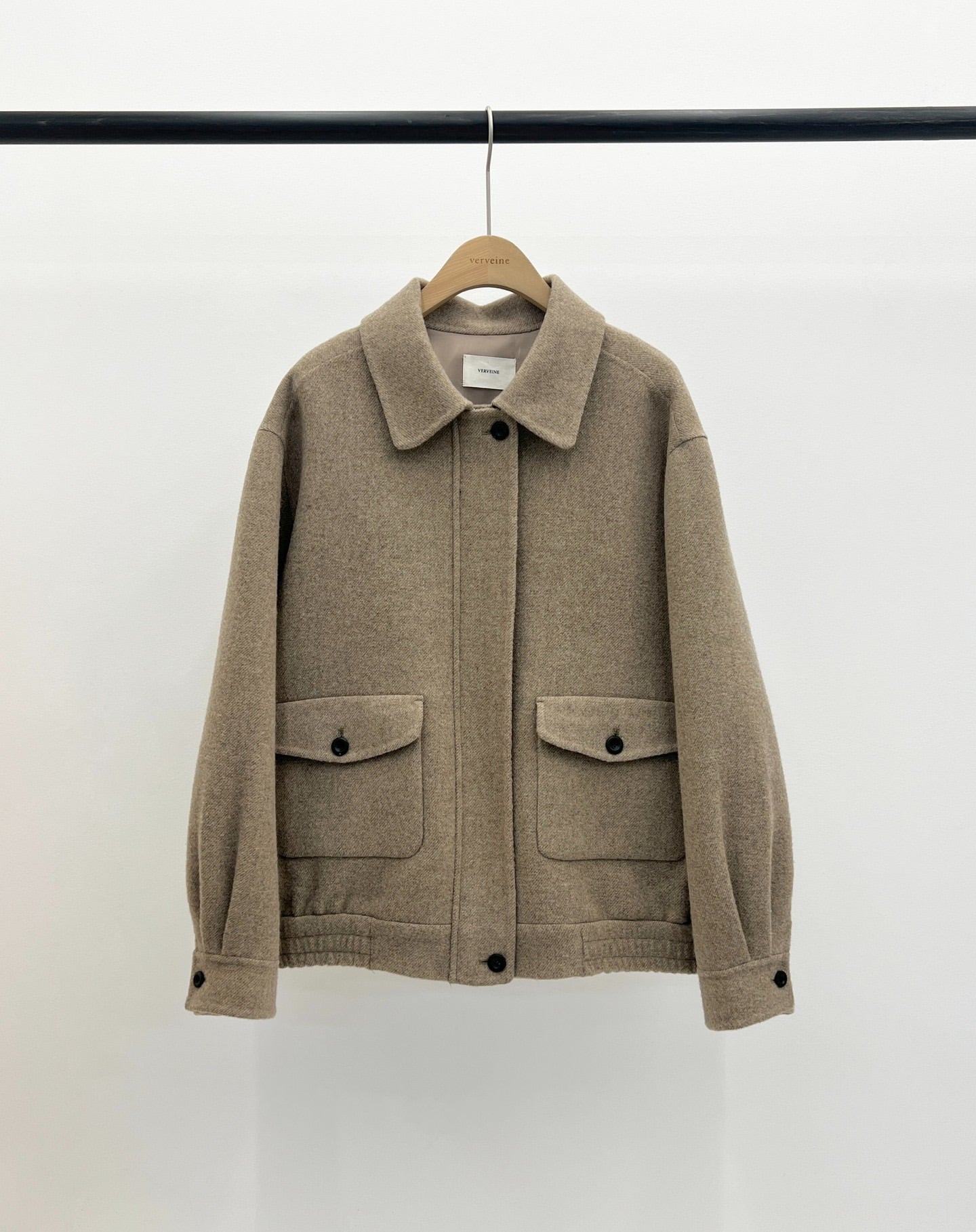 Olsen wool twill handmade blouson-2col