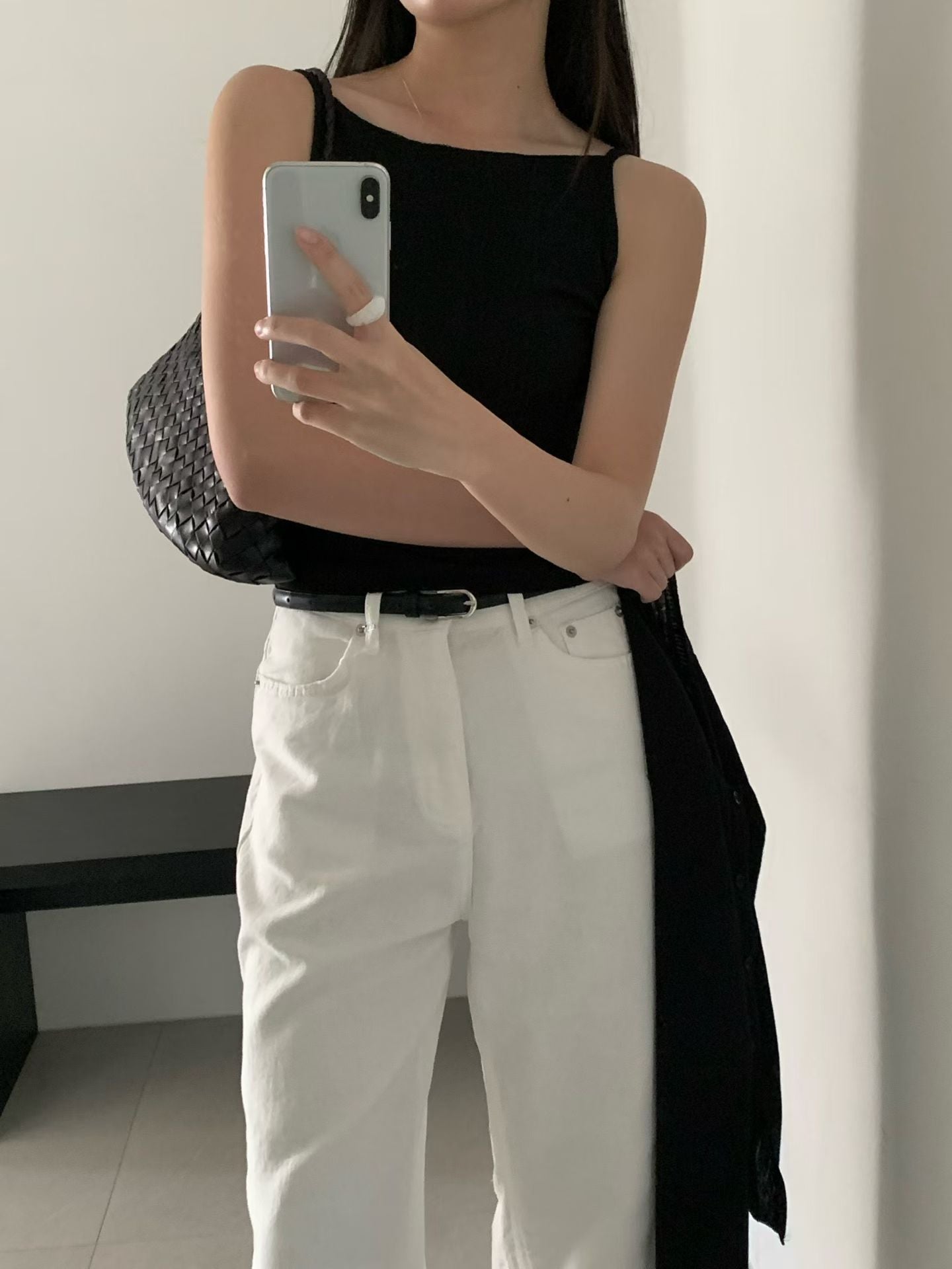 Very sleeveless&cardigan set-2col