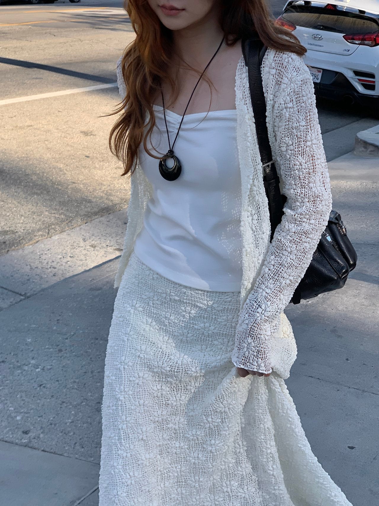 Flora textured cardigan