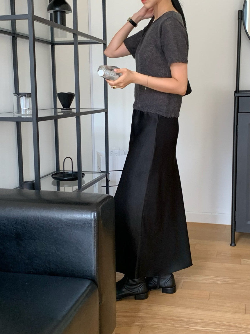 Cello satin skirt-3col/ショート丈あり