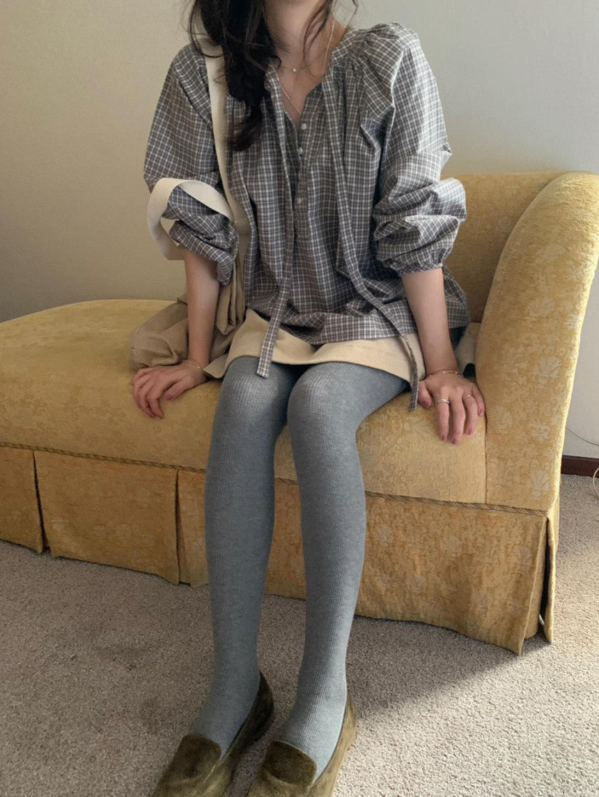 Venice check blouse-2col