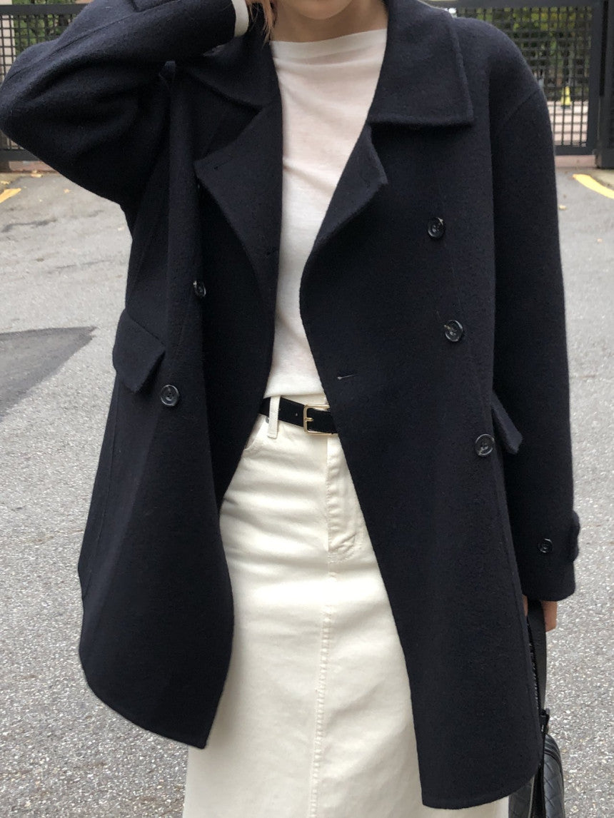 Ellen double handmade coat-2col