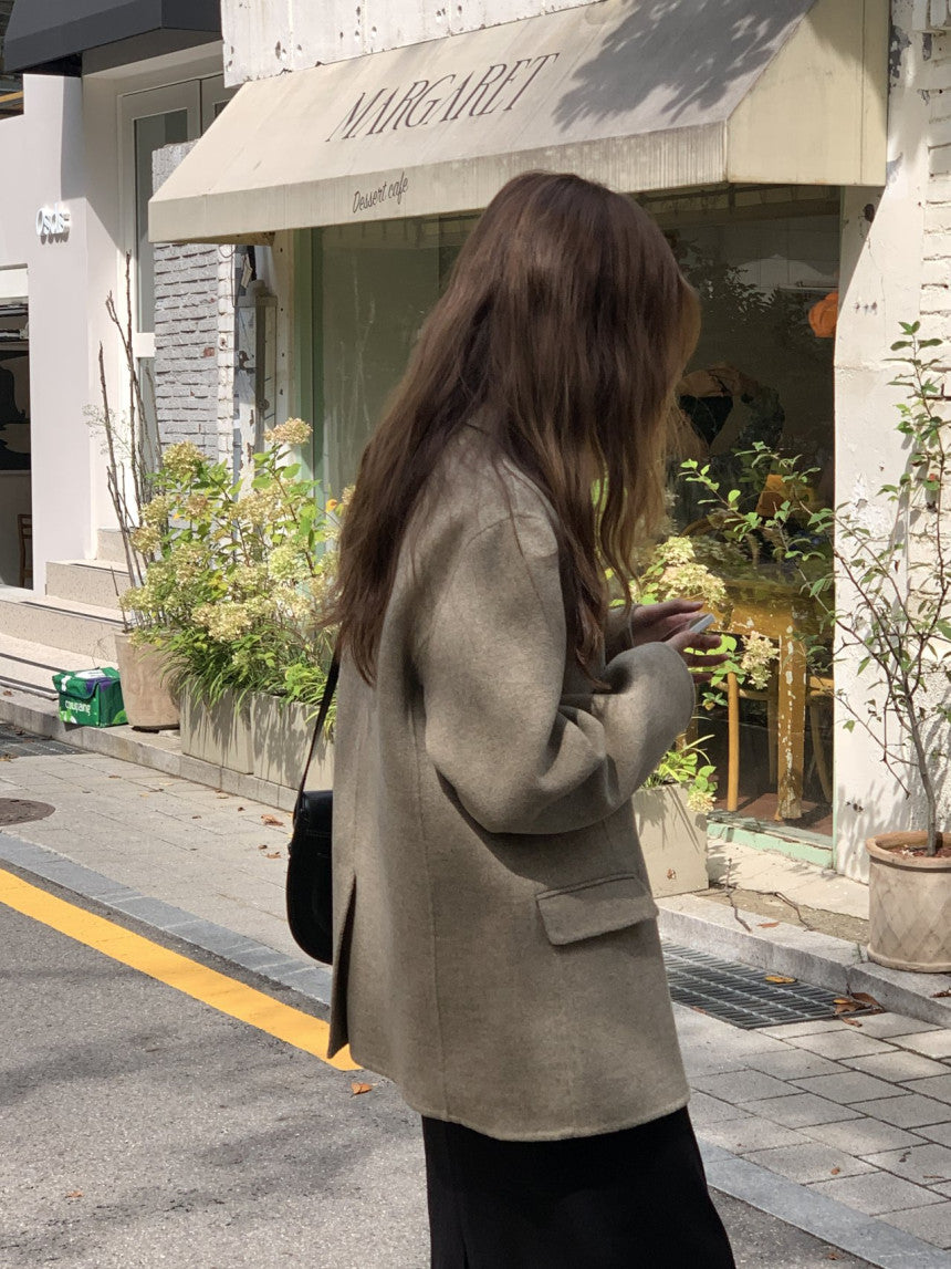 Adele meribo wool handmade jacket-2col