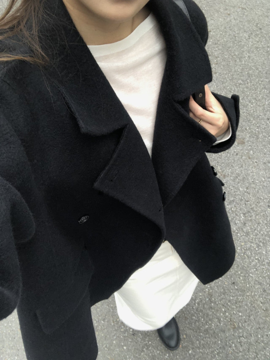 Ellen double handmade coat-2col