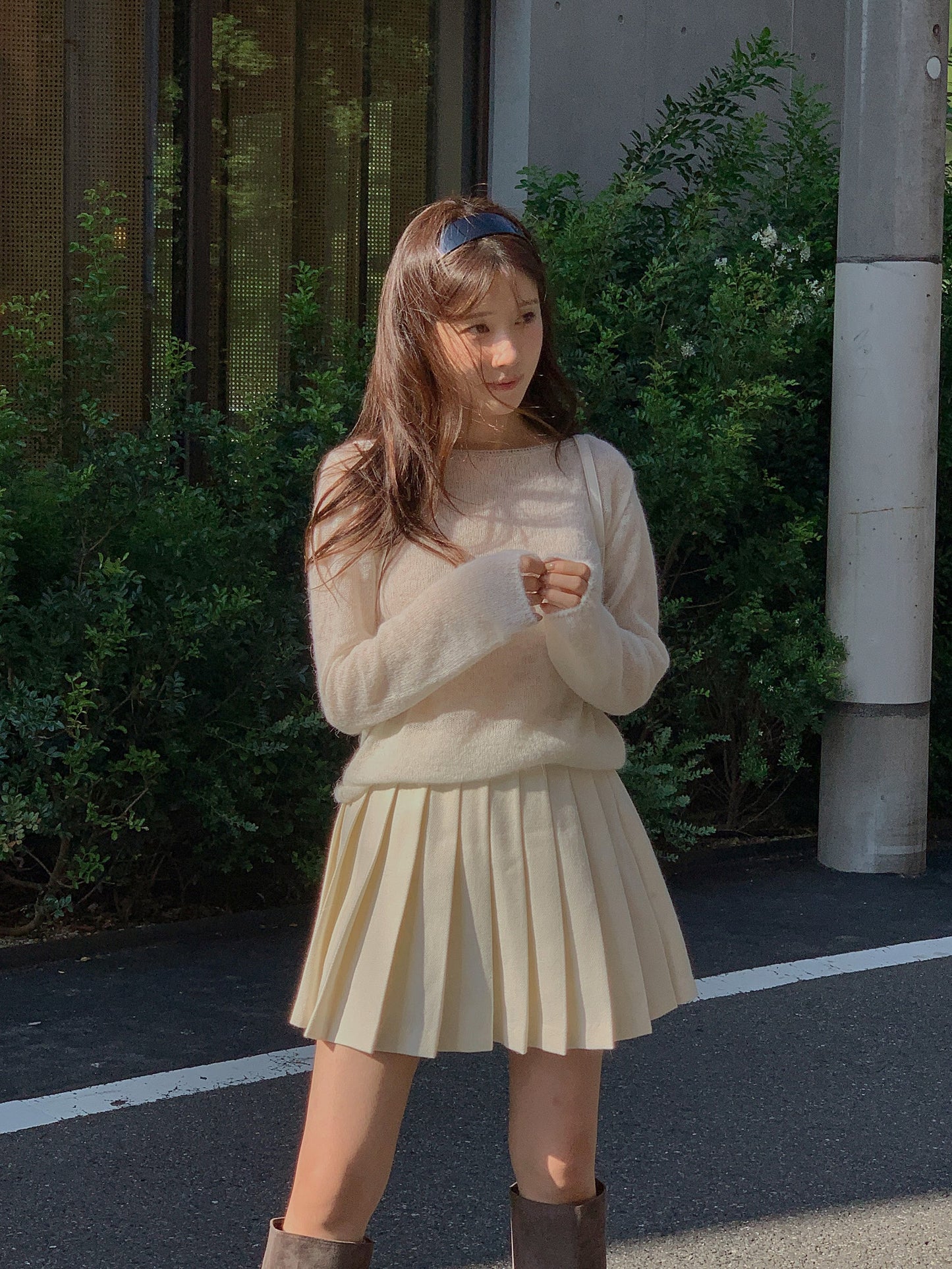 classic wool skirt-3col