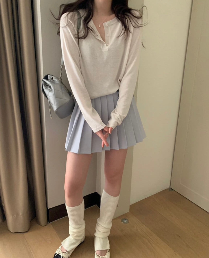 Melting button knit-4col