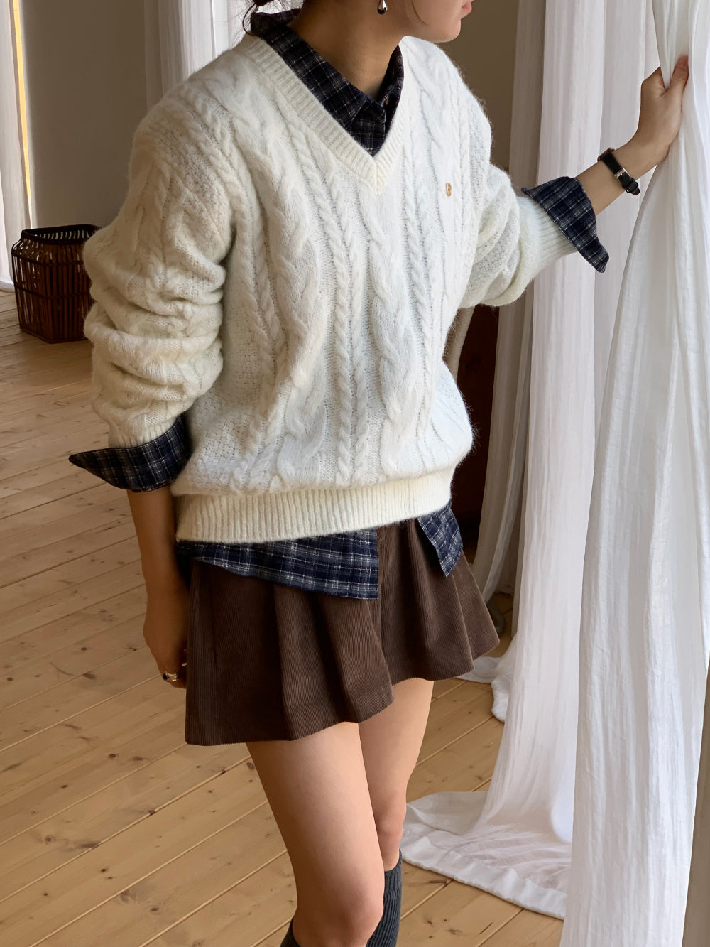 Boston check shirt-2col