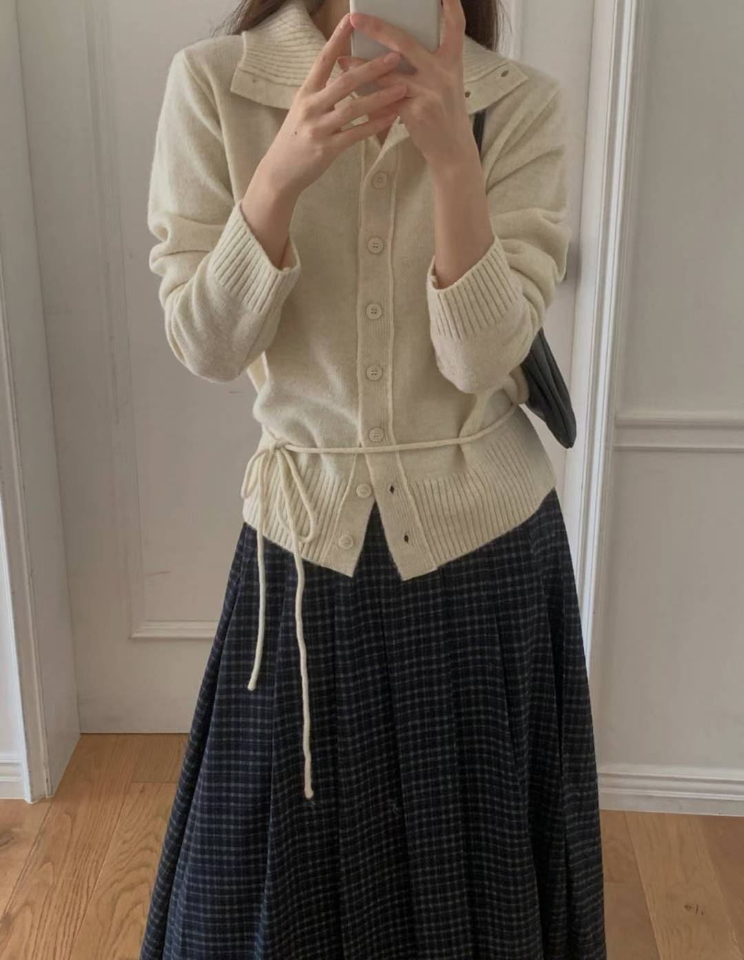 polo rope cardigan-3col