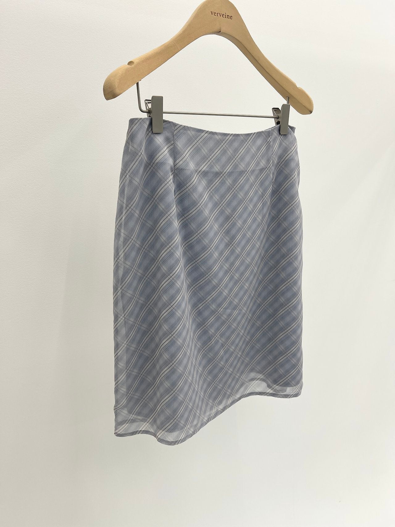 Loen check midi skirt-3col