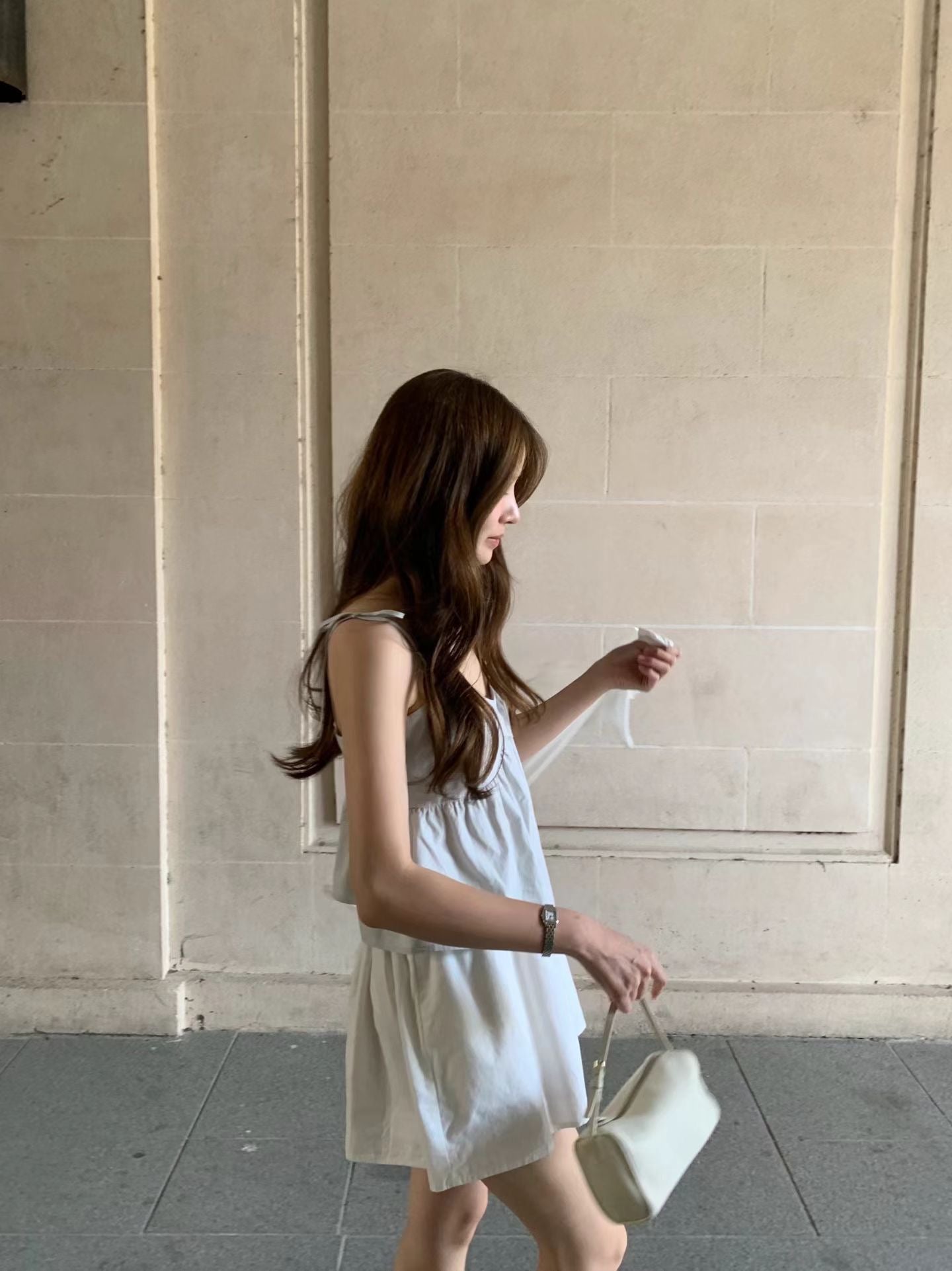 mint即納 Ounce mock ribbon blouse-2col