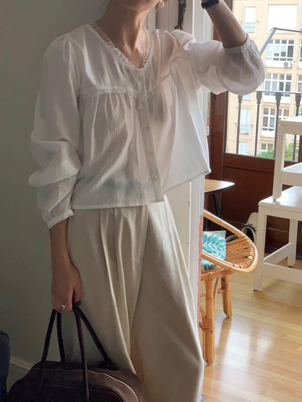 black即納 Date blouse-3col