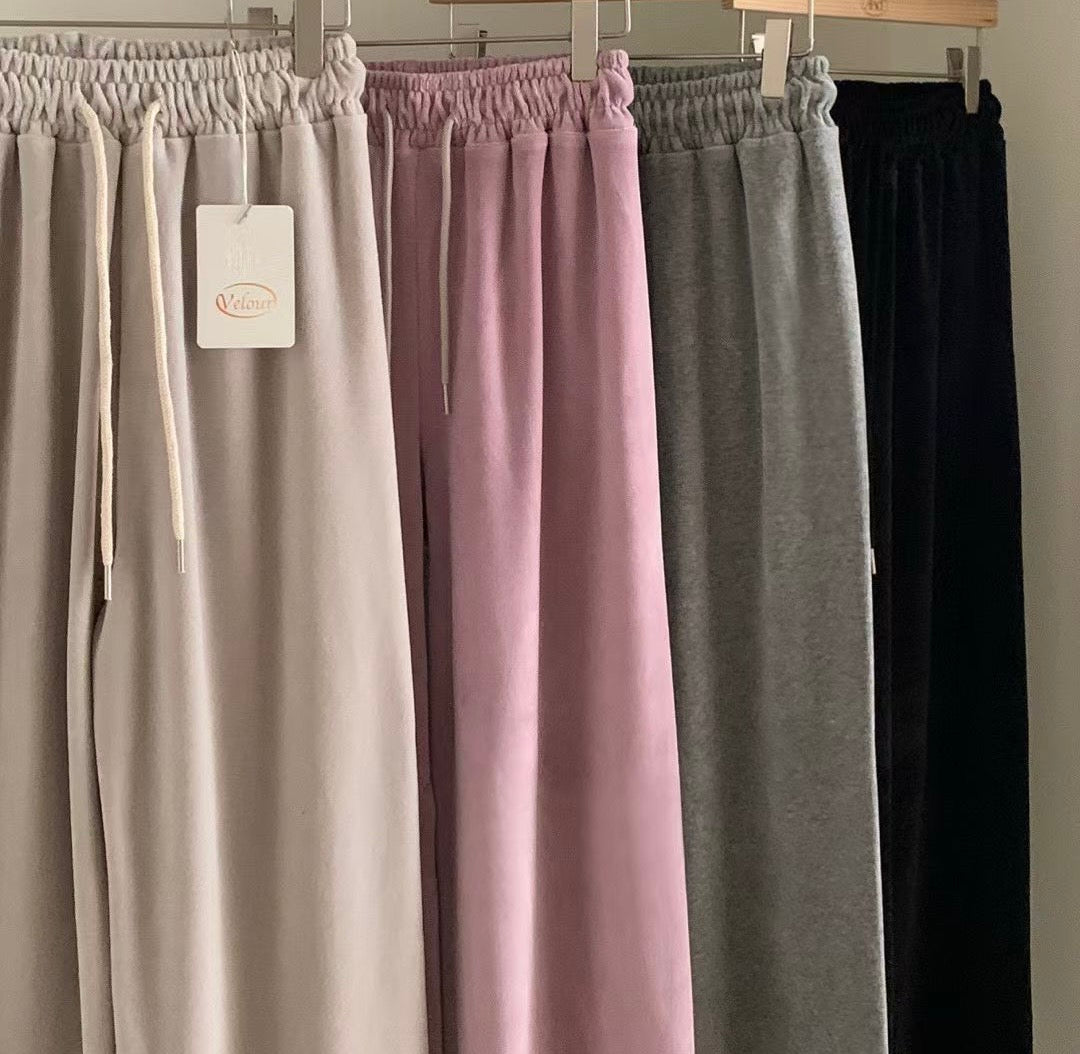 Haimi velua wide pants-4col