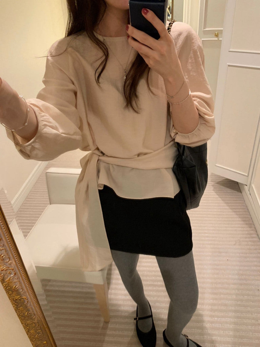 wish tie blouse-3col