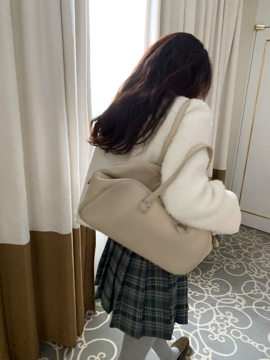 snug wool tweed jacket-2col