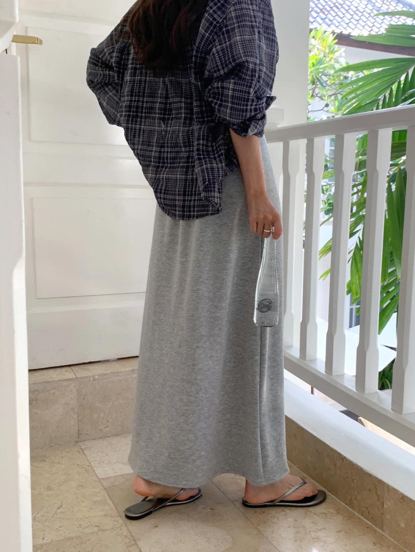 liter villa check shirt-2col